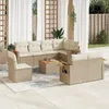 Image de Vidaxl Salon De Jardin Avec Coussins 9 Pcs Beige RÃ©sine TressÃ©e