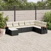 Image de Vidaxl Salon De Jardin 8 Pcs Avec Coussins Noir RÃ©sine TressÃ©e