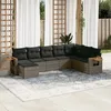 Image de Vidaxl Salon De Jardin 8 Pcs Avec Coussins Gris RÃ©sine TressÃ©e