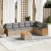 Image de Vidaxl Salon De Jardin Avec Coussins 8 Pcs Beige RÃ©sine TressÃ©e