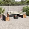 Image de vidaXL Vidaxl Salon De Jardin 10 Pcs Avec Coussins Noir Résine Tressée