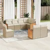 Image de Vidaxl Salon De Jardin Avec Coussins 8 Pcs Beige RÃ©sine TressÃ©e