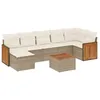 Image de Vidaxl Salon De Jardin Avec Coussins 8 Pcs Beige RÃ©sine TressÃ©e