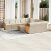 Image de Vidaxl Salon De Jardin Avec Coussins 12 Pcs Beige RÃ©sine TressÃ©e