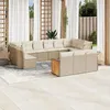 Image de vidaXL Vidaxl Salon De Jardin Avec Coussins 13 Pcs Beige Résine Tressée