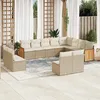 Image de Vidaxl Salon De Jardin Avec Coussins 12 Pcs Beige RÃ©sine TressÃ©e