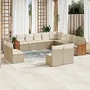 Image de vidaXL Vidaxl Salon De Jardin Avec Coussins 13 Pcs Beige Résine Tressée