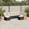 Image de Vidaxl Salon De Jardin 9 Pcs Avec Coussins Noir RÃ©sine TressÃ©e