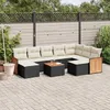 Image de Vidaxl Salon De Jardin 10 Pcs Avec Coussins Noir RÃ©sine TressÃ©e