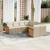 Image de Vidaxl Salon De Jardin Avec Coussins 8 Pcs Beige RÃ©sine TressÃ©e