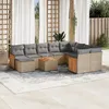 Image de Vidaxl Salon De Jardin 11 Pcs Avec Coussins Beige RÃ©sine TressÃ©e