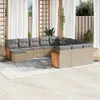 Image de Vidaxl Salon De Jardin Avec Coussins 12 Pcs Beige RÃ©sine TressÃ©e