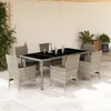 Image de Vidaxl Ensemble Ã Manger De Jardin Avec Coussins 7 Pcs Rotin Et Verre