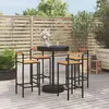 Image de Vidaxl Ensemble Ã Manger De Jardin 9 Pcs Coussins Gris RÃ©sine TressÃ©e