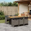 Image de Vidaxl Ensemble Ã Manger De Jardin Et Coussins 7 Pcs Gris Rotin