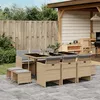 Image de Vidaxl Ensemble Ã Manger De Jardin Et Coussins 11 Pcs MÃ©lange Beige