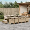 Image de Vidaxl Ensemble Ã Manger De Jardin Et Coussins 15 Pcs Beige