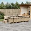 Image de Vidaxl Ensemble Ã Manger De Jardin Et Coussins 17 Pcs Beige