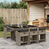 Image de Vidaxl Ensemble Ã Manger De Jardin Et Coussins 7 Pcs Gris Rotin