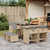 Image de Vidaxl Ensemble Ã Manger De Jardin Et Coussins 9 Pcs MÃ©lange Beige
