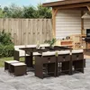 Image de Vidaxl Ensemble Ã Manger De Jardin Et Coussins 11 Pcs Marron Rotin