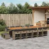 Image de vidaXL Ensemble à manger de jardin 17 pcs et coussins résine tressée