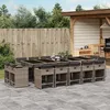 Image de Vidaxl Ensemble Ã Manger De Jardin 15 Pcs Coussins Gris RÃ©sine TressÃ©e