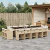 Image de Vidaxl Ensemble Ã Manger De Jardin Et Coussins 15 Pcs Beige