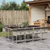 Image de Vidaxl Ensemble Ã Manger De Jardin Et Coussins 9 Pcs Gris Clair Rotin