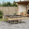 Image de Vidaxl Ensemble Ã Manger De Jardin Et Coussins 9 Pcs MÃ©lange Beige