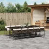Image de Vidaxl Ensemble Ã Manger De Jardin Et Coussins 11 Pcs Marron Rotin