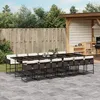 Image de Vidaxl Ensemble Ã Manger De Jardin Avec Coussins 13 Pcs Marron Rotin