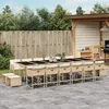 Image de Vidaxl Ensemble Ã Manger De Jardin Et Coussins 17 Pcs Beige