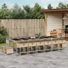 Image de Vidaxl Ensemble Ã Manger De Jardin Et Coussins 17 Pcs MÃ©lange Beige
