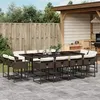 Image de vidaXL Ensemble à manger de jardin avec coussins 13 pcs marron rotin