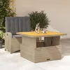 Image de Vidaxl Ensemble Ã Manger De Jardin Et Coussins 2 Pcs Beige Poly Rotin