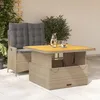 Image de Vidaxl Ensemble Ã Manger De Jardin Et Coussins 2 Pcs Beige Poly Rotin