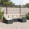 Image de vidaXL Salon de jardin 6 pcs avec coussins noir résine tressée