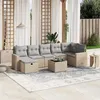 Image de vidaXL Salon de jardin avec coussins 8pcs mélange beige résine tressée