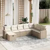 Image de Vidaxl Salon De Jardin Avec Coussins 8 Pcs Beige RÃ©sine TressÃ©e
