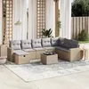 Image de vidaXL Salon de jardin avec coussins 9pcs mélange beige résine tressée