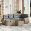 Image de vidaXL Salon de jardin avec coussins 7pcs mélange beige résine tressée