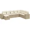 Image de Vidaxl Salon De Jardin Avec Coussins 8 Pcs Beige RÃ©sine TressÃ©e