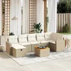Image de Vidaxl Salon De Jardin Avec Coussins 8 Pcs Beige RÃ©sine TressÃ©e