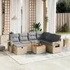 Image de Vidaxl Salon De Jardin Avec Coussins 8pcs MÃ©lange Beige RÃ©sine TressÃ©e
