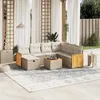 Image de Vidaxl Salon De Jardin Avec Coussins 8 Pcs Beige RÃ©sine TressÃ©e