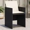 Image de vidaXL Chaises de jardin lot de 4 avec coussins noir résine tressée4007435