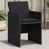 Image de vidaXL Chaises de jardin lot de 4 avec coussins noir résine tressée4007436
