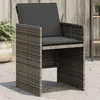 Image de vidaXL Chaises de jardin avec coussins lot de 4 gris résine tressée4007437