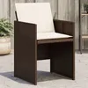 Image de vidaXL Chaises de jardin avec coussins lot de 4 marron résine tressée4007438